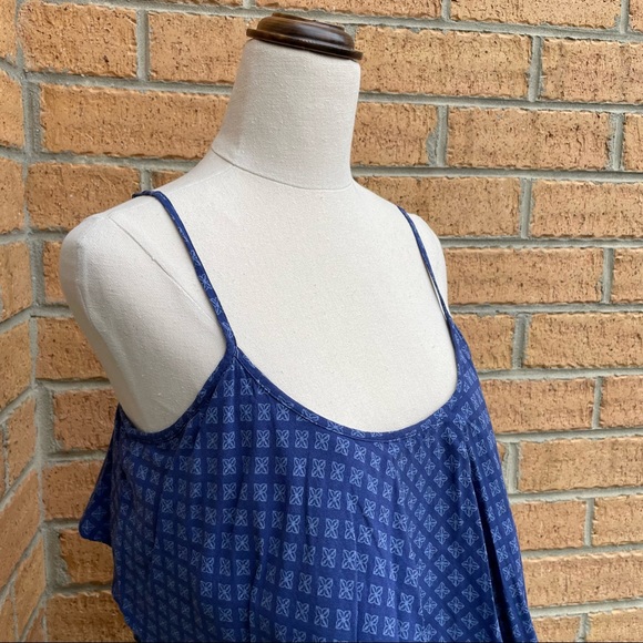 JUST JEANS Crop Layered Singlet Purple Size 12 Casual Beach Summer Party - Picture 2 of 7